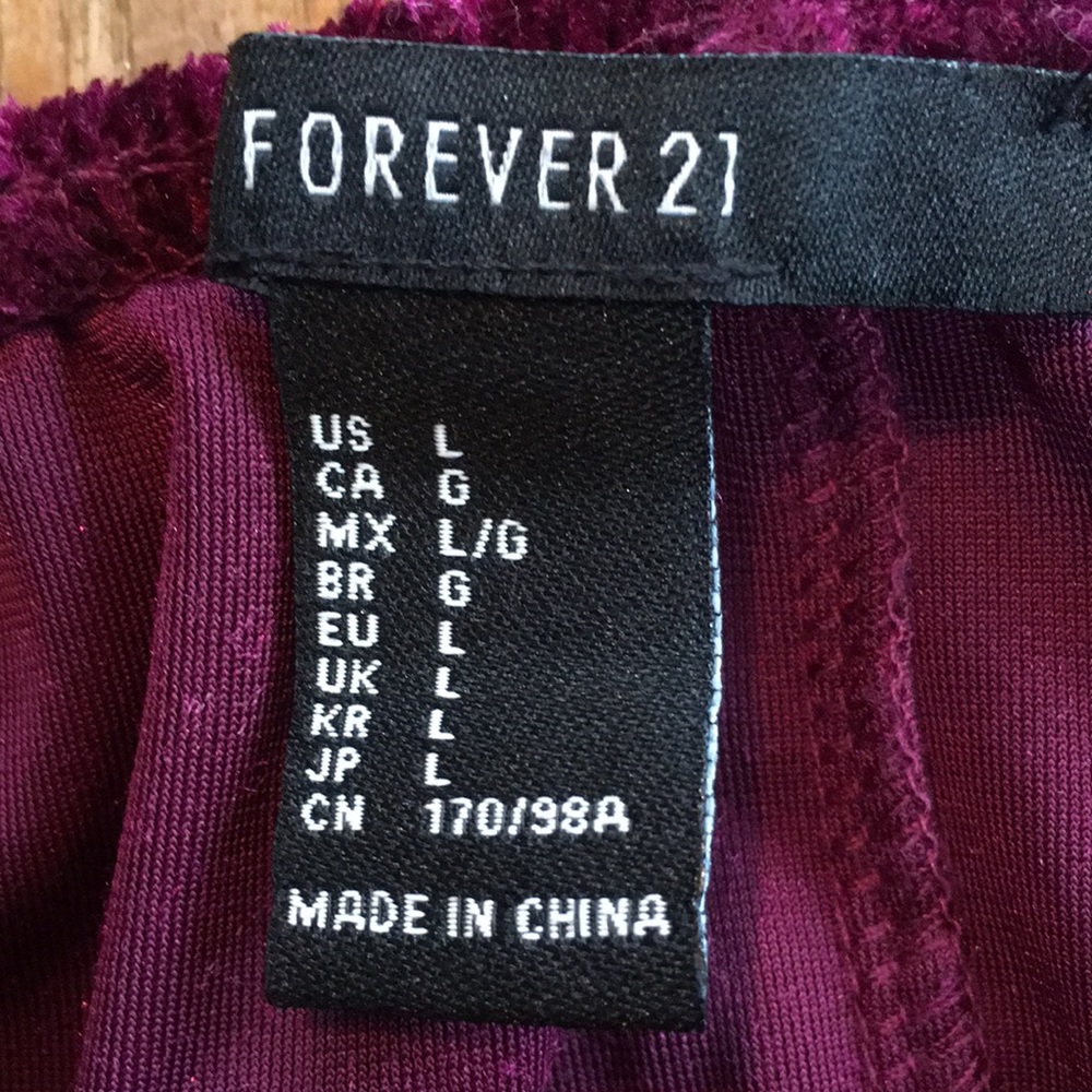 Forever 21 Burgundy Velvet Dress - Picture 7 of 8